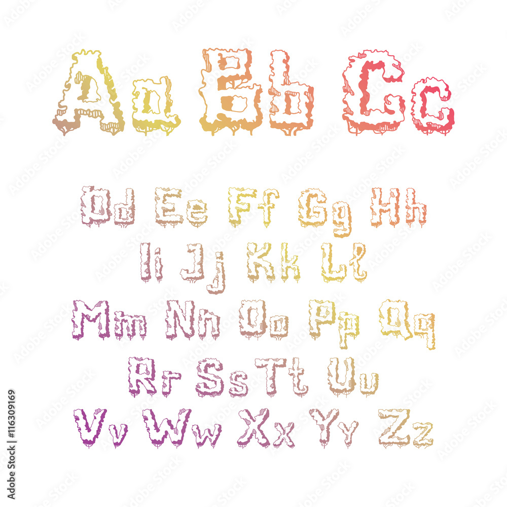 Illustration trees alphabet Illustration trees alphabet