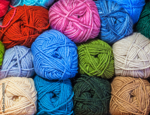 colored woolen thread