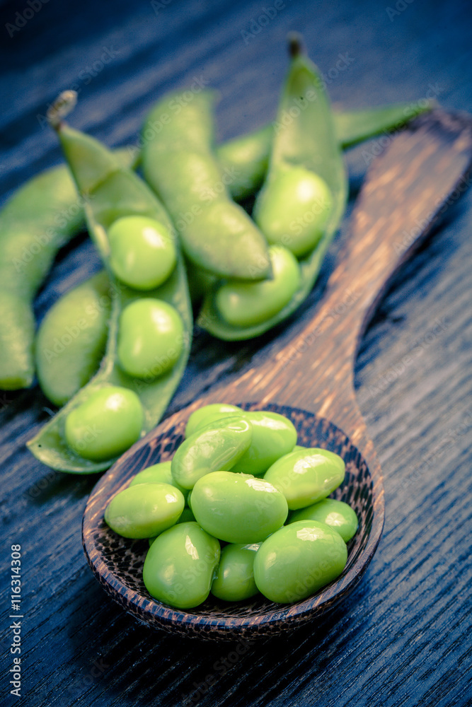 Green soy beans Green soy beans