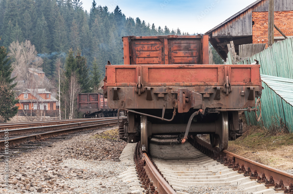 Fototapeta premium wagon on railway