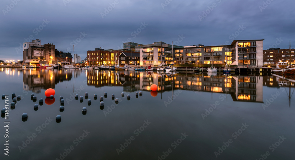 City complex at Odense harbour, Denmark