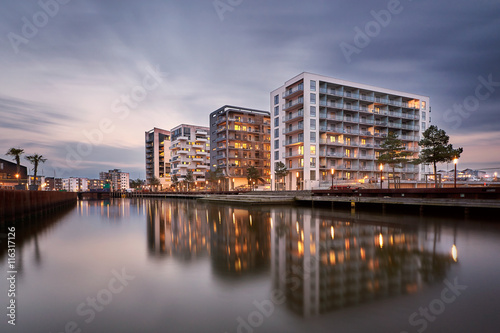 City complex at Odense harbour, Denmark © framedbythomas