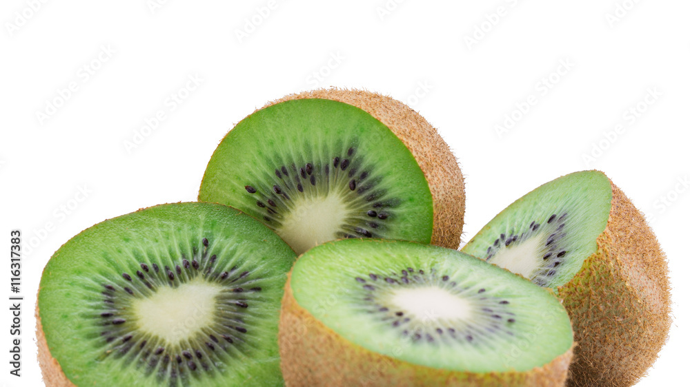 Fototapeta premium Juicy kiwi fruit isolated on white background