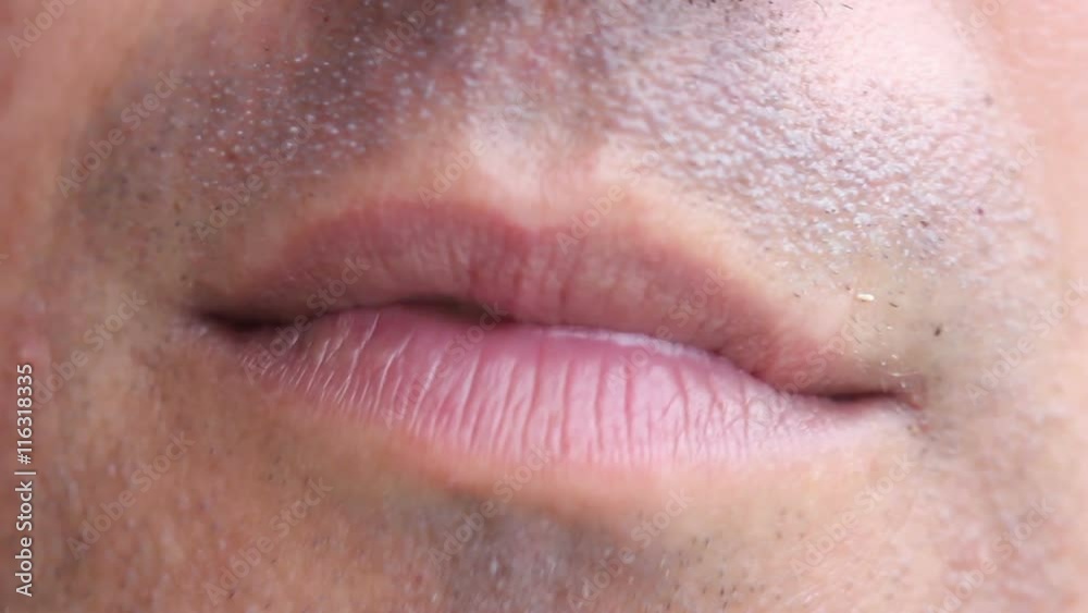 Male Mouth Sigh With Relief After Hard Work Male Mouth Sigh With Relief After Hard Work