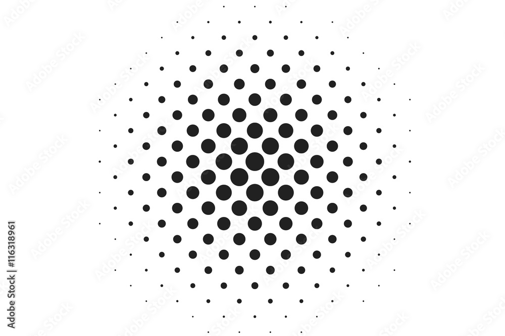 Huge dots halftone vector background. Overlay texture.