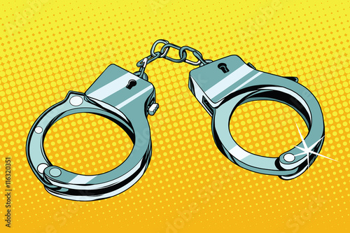 Handcuffs arrest crime