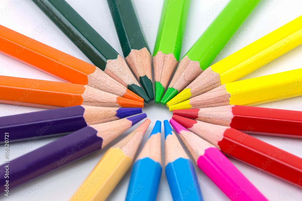 Colorful pencils isolated on background Colorful pencils isolated on background