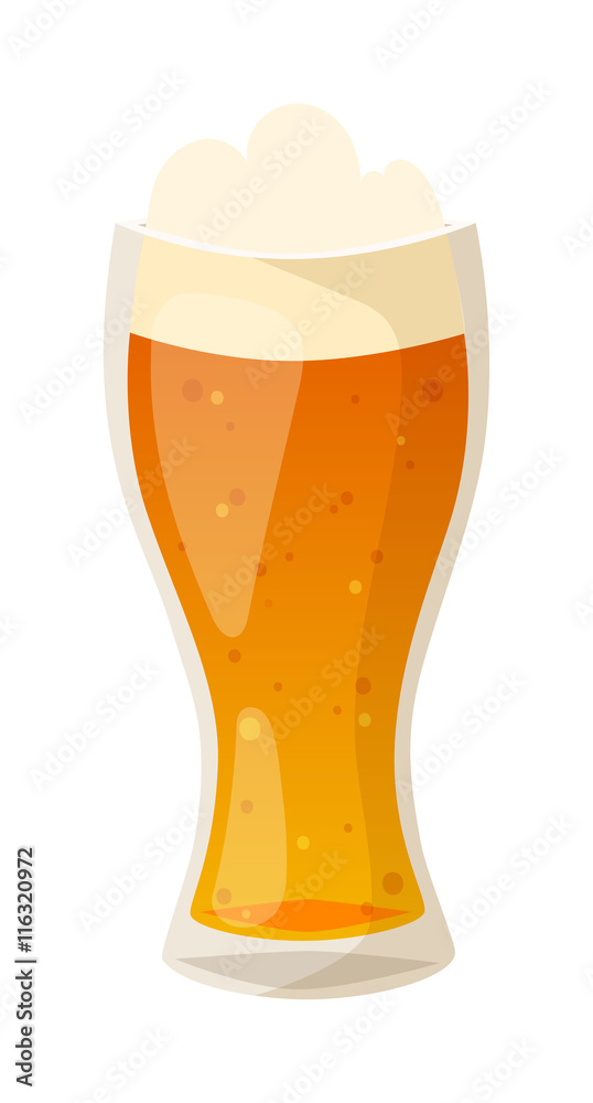 Beer glass isolated on white background. Light beer cup alcohol alcohol drink. Beer cup mug liquid white foam and bubble cold drip refreshment Beer glass isolated on white background. Light beer cup alcohol alcohol drink. Beer cup mug liquid white foam and bubble cold drip refreshment