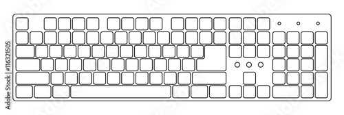 White laptop computer keyboard