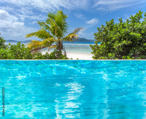 piscine    d  bordement aux Seychelles