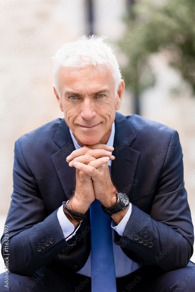 Portrait of confident businessman outdoors Portrait of confident businessman outdoors