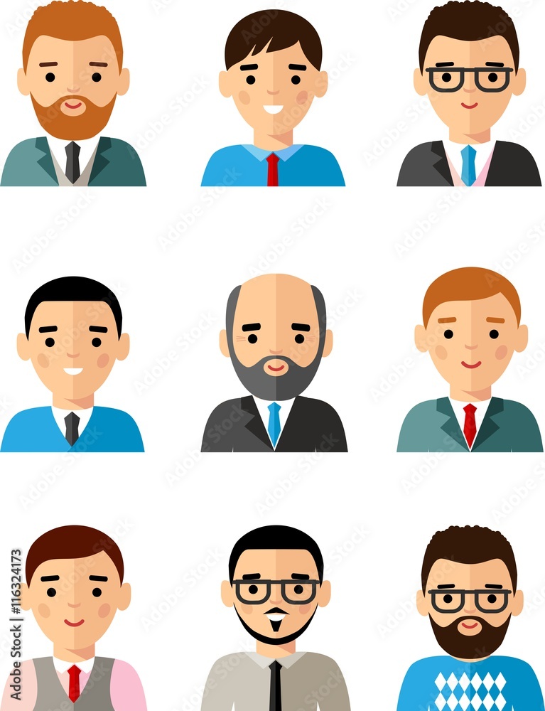 Occupation avatars of international different manager man and woman Occupation avatars of international different manager man and woman