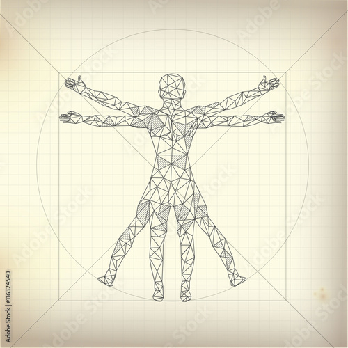 da vinci sign, abstract science, drawing of proportion man
