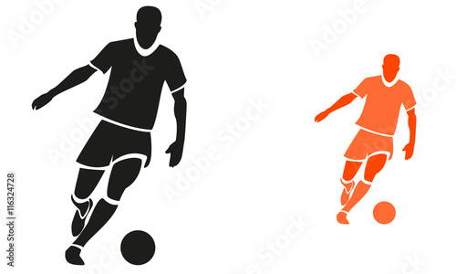Fussballspieler mit Ball