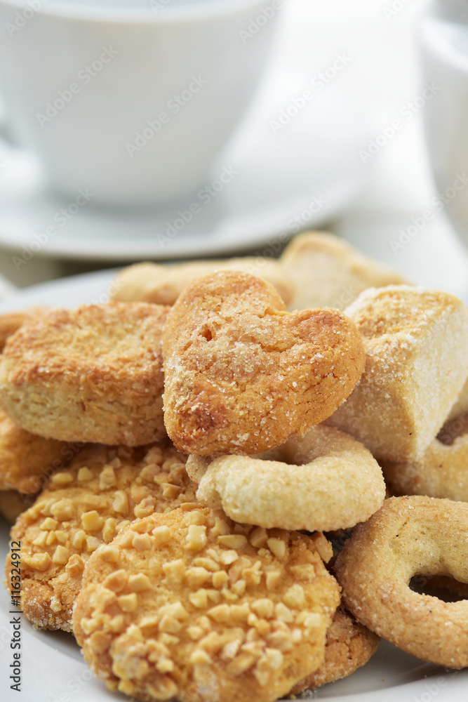 coffe or tea and shortbread biscuits coffe or tea and shortbread biscuits