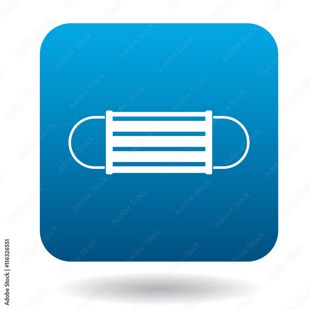 Medical face mask icon in simple style on a white background Medical face mask icon in simple style on a white background