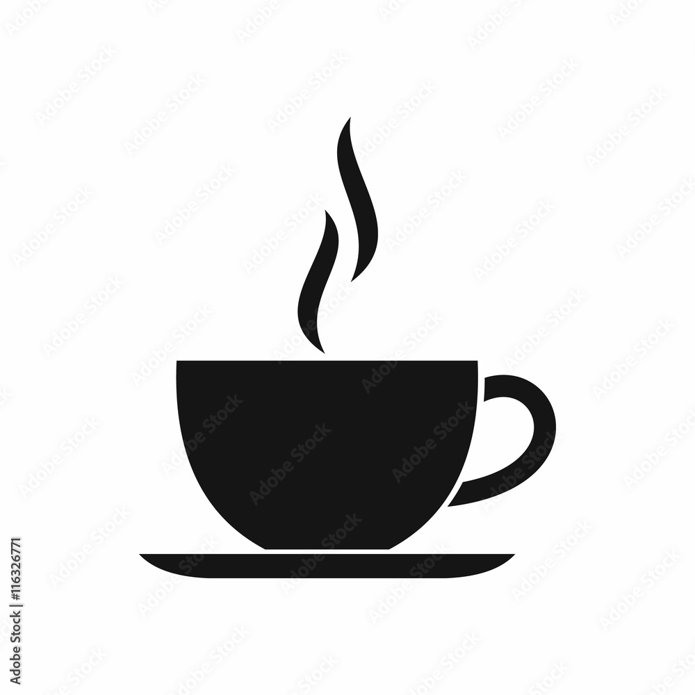 Cup of hot drink icon in simple style isolated vector illustration Cup of hot drink icon in simple style isolated vector illustration