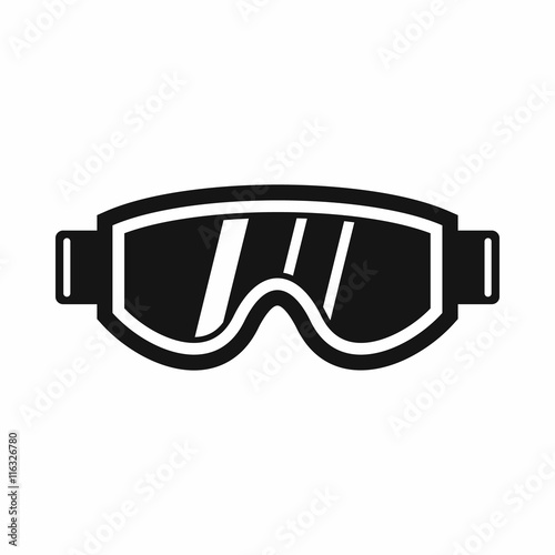 Skiing mask icon in simple style isolated vector illustration