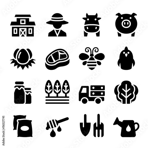 Agriculture Farm icon set