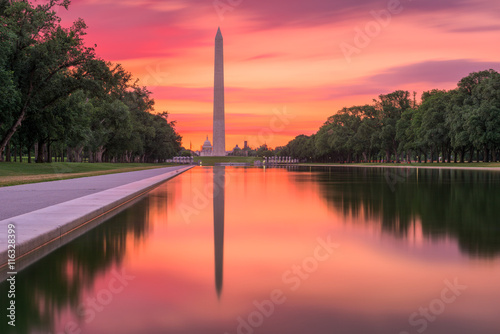 Washington DC  USA Washington Monument at the Reflecting Pool
