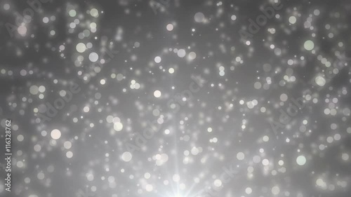  Beautiful silver background with flying particles. Seamless loop.