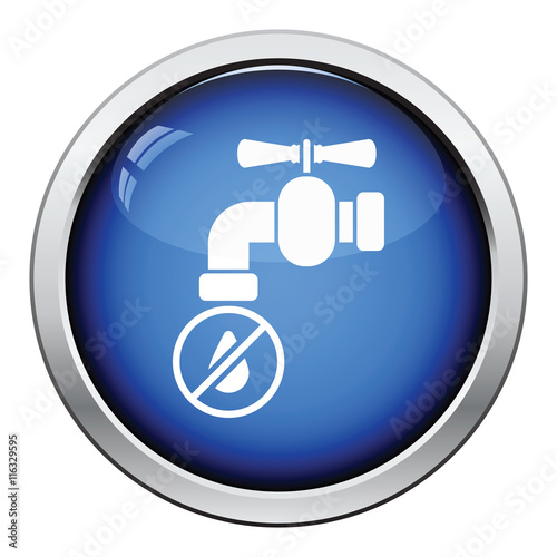 Water faucet with dropping water icon