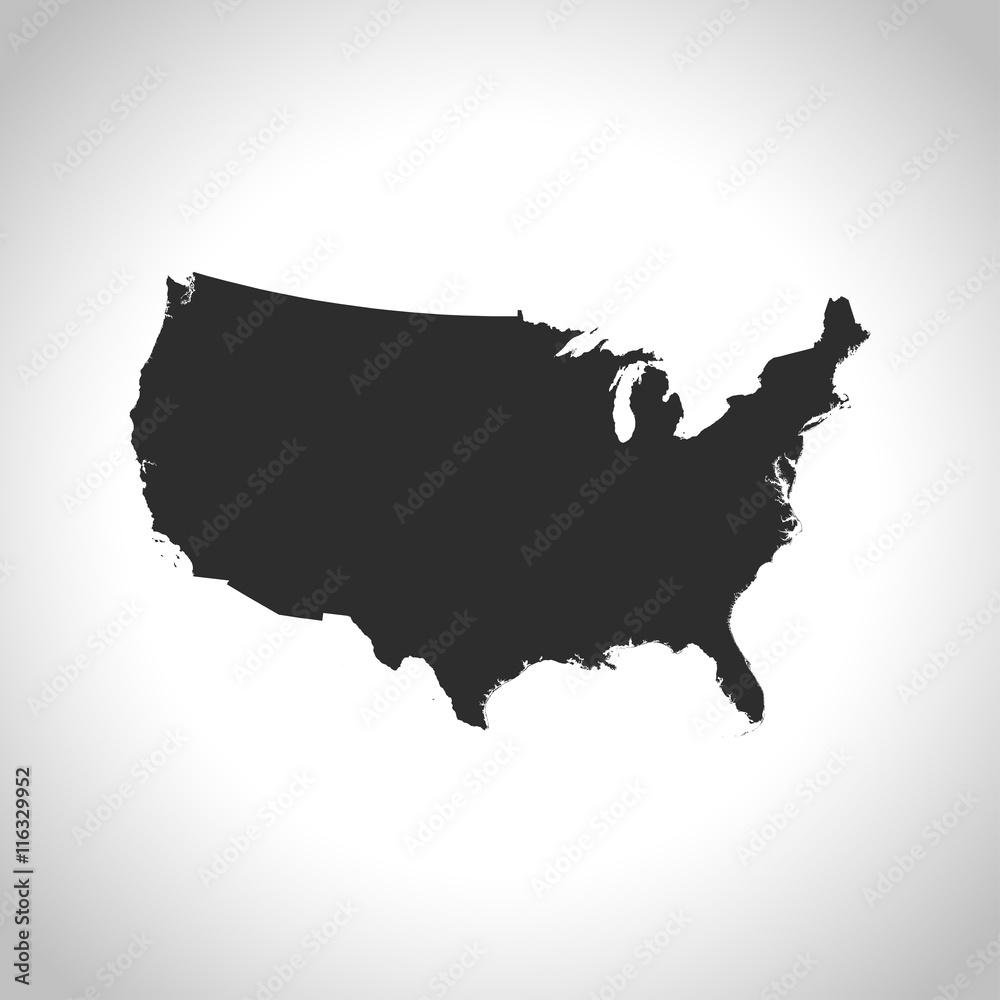 Fototapeta map of USA