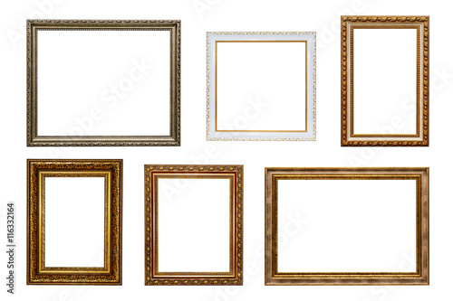 Picture frames. Isolated. White background.