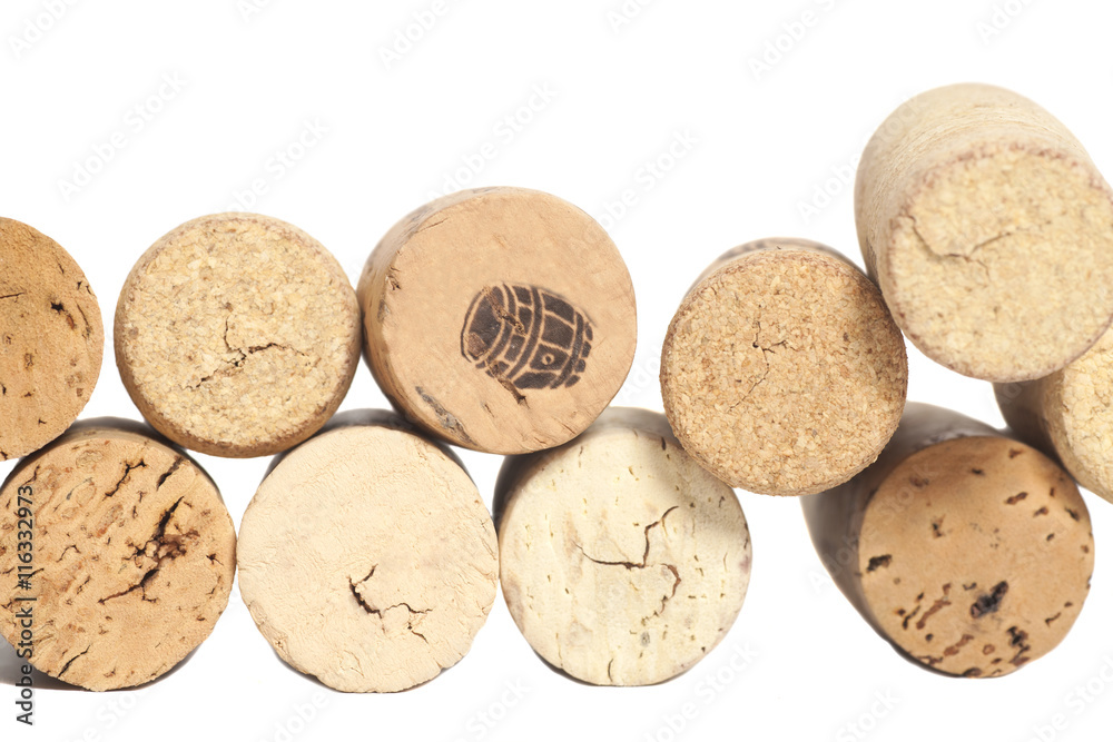 Wine corks isolated on white background Wine corks isolated on white background