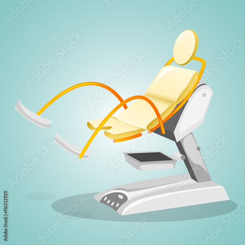 Gynecological chair for women's surveys.