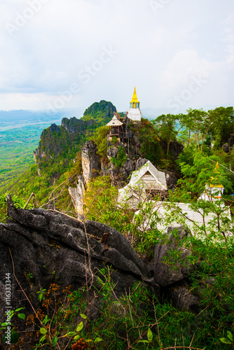 Pagoda on mountain at Chalermprakiat Prachomklao Rachanusorn tem photo