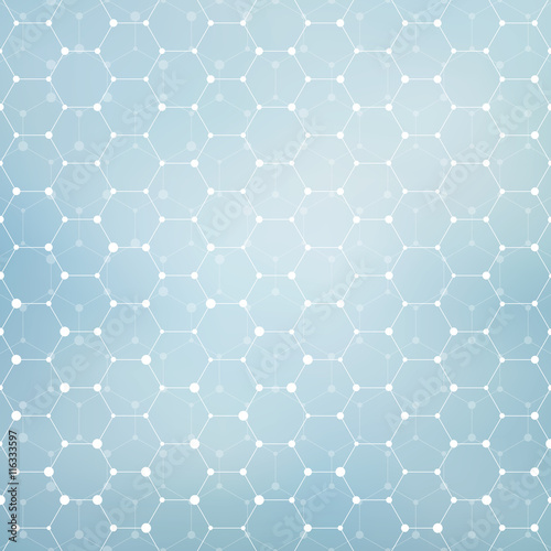 Connection structure. Molecule of DNA and neurons. Abstract background. Medicine, science technology. Vector illustration for your design.