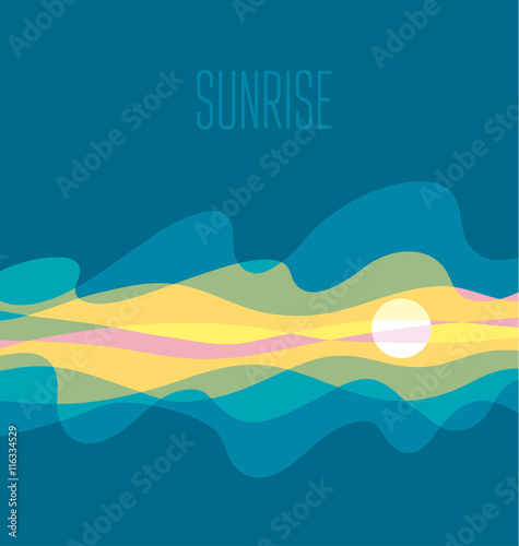 abstract sunrise sky vector illustration. daybreak simple concep