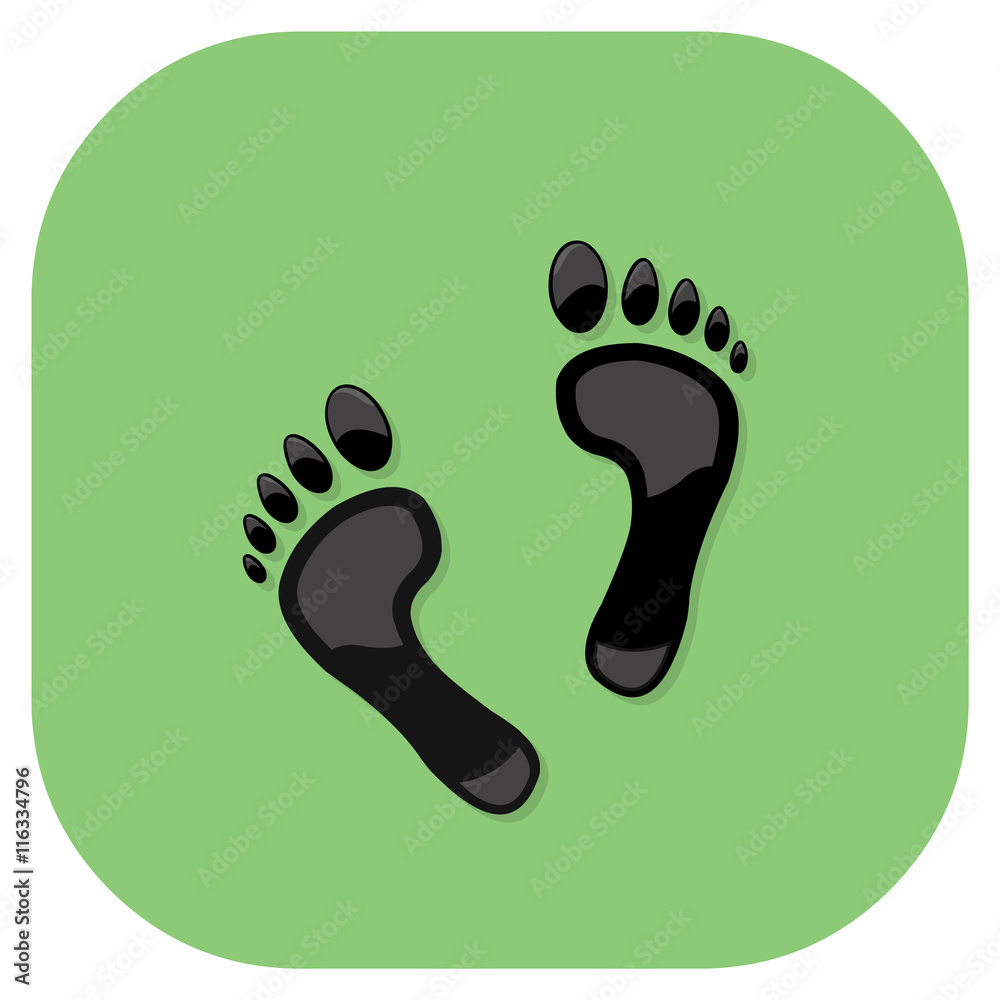 Vector illustration of Foot Prints Flat Icon.
Black Footprints internet icon concept. Vector illustration of Foot Prints Flat Icon.
Black Footprints internet icon concept.
