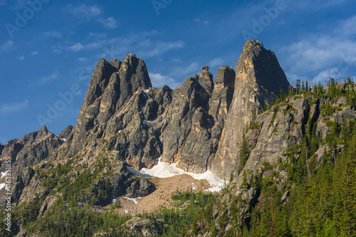 Liberty Bell Mountain. Liberty Bell is the most northern Spire of the Liberty Bell Group, which also includes Concord Tower, Lexington Tower, North Early Winters Spire, and South Early Winters Spire.