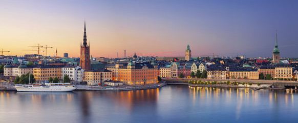 Keuken achterwand Stockholm Panorama van Stockholm bij zonsondergang  © rudi1976
