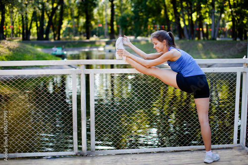 stretching out after running