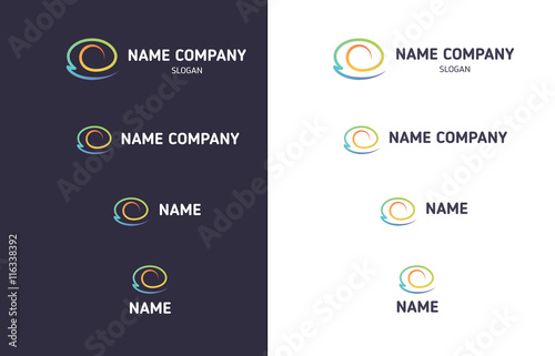 Pearl shell colored flat logo