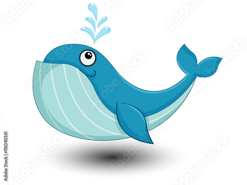 Cute Whale cartoon vector