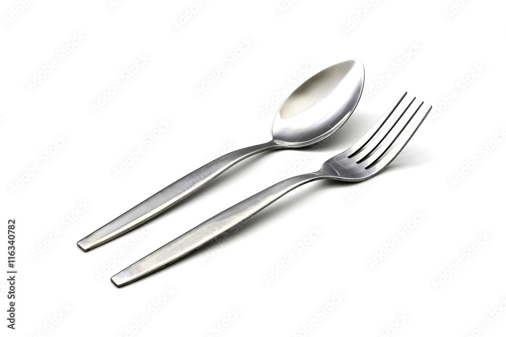 fork and spoon isolated on white background fork and spoon isolated on white background