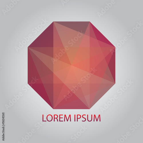 vector crystal abstract icon