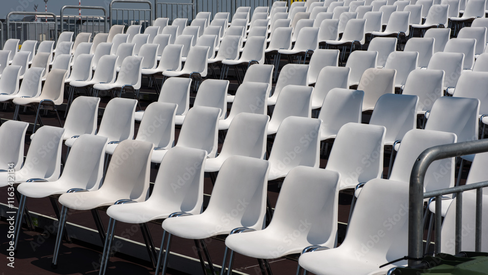 Fototapeta premium chairs in rows in an open air theatre