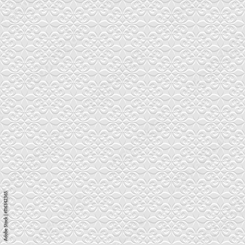 3d Grey seamless pattern with French Lilies