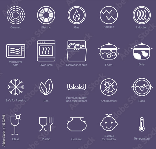 Symbols of food grade metal indicate properties and destination of a metallic utensil.