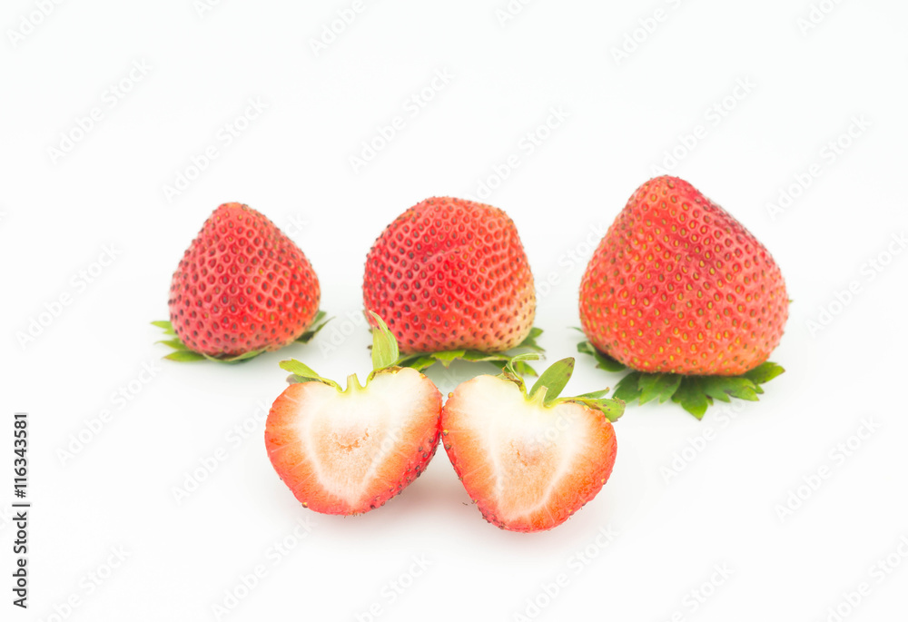 Red berry strawberry isolated on white background Red berry strawberry isolated on white background
