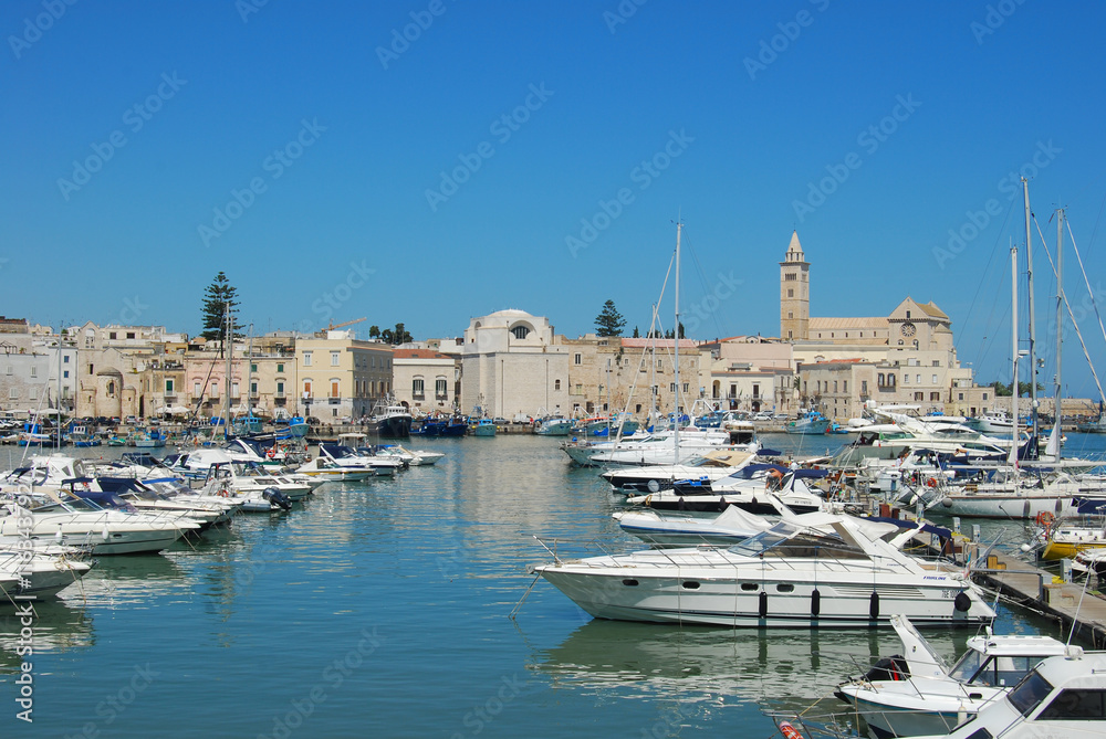 Boats moored in the port of Trani - Apulia - Italy