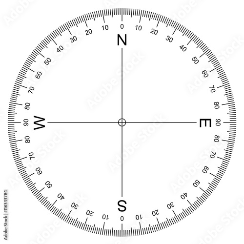 Compass Protractor vector