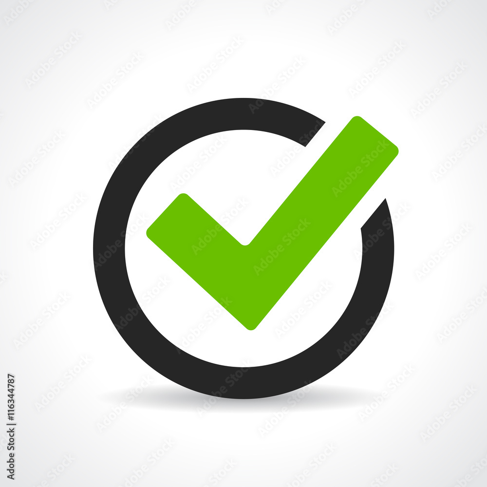 Green tick icon Stock Vector | Adobe Stock