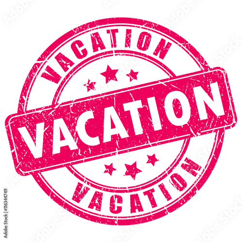 Vacation rubber stamp