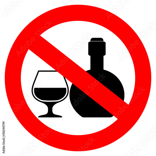 No alcoholic drinks sign